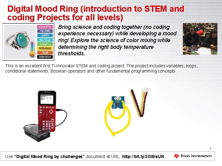 Digital Mood Ring (introduction to STEM and coding Projects for all levels) Bring science