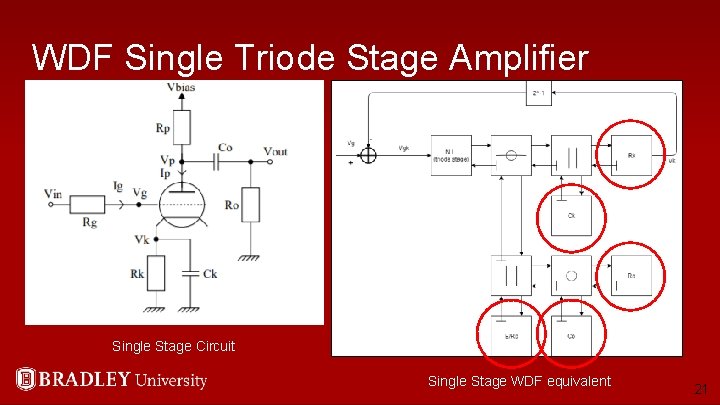 WDF Single Triode Stage Amplifier Single Stage Circuit Single Stage WDF equivalent 21 