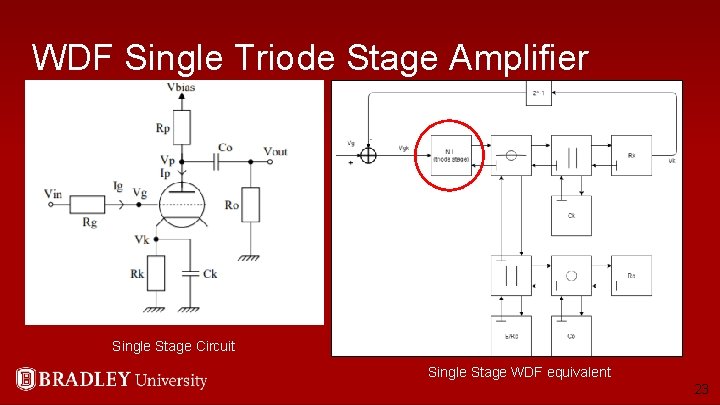 WDF Single Triode Stage Amplifier Single Stage Circuit Single Stage WDF equivalent 23 
