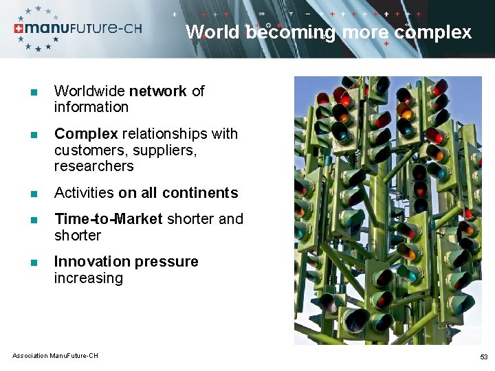 World becoming more complex n Worldwide network of information n Complex relationships with customers,