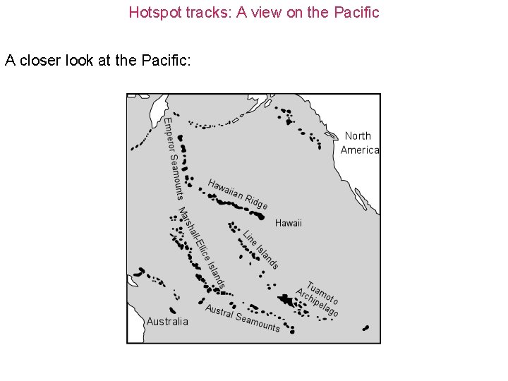 Hotspot tracks: A view on the Pacific A closer look at the Pacific: 