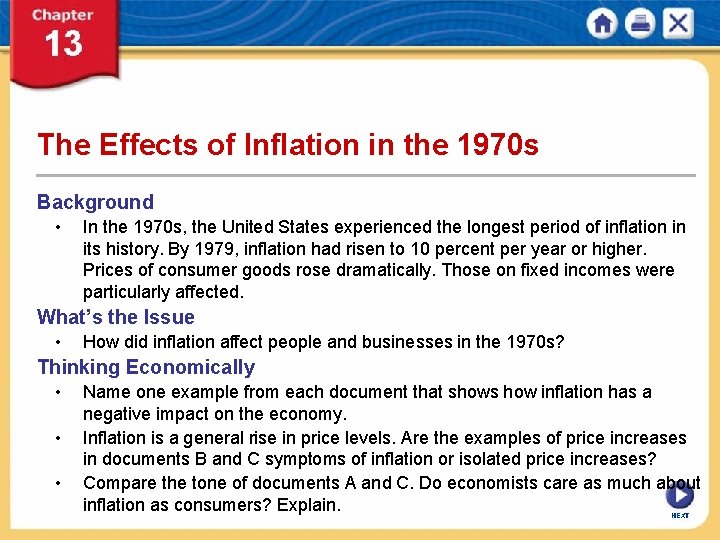 The Effects of Inflation in the 1970 s Background • In the 1970 s,