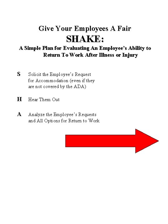 Give Your Employees A Fair SHAKE: A Simple Plan for Evaluating An Employee’s Ability