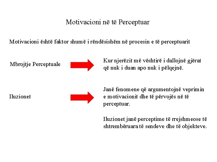 Motivacioni në të Perceptuar Motivacioni është faktor shumë i rëndësishëm në procesin e të