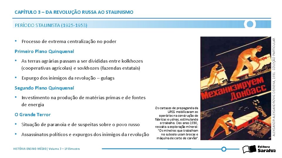 CAPÍTULO 3 – DA REVOLUÇÃO RUSSA AO STALINISMO • Processo de extrema centralização no