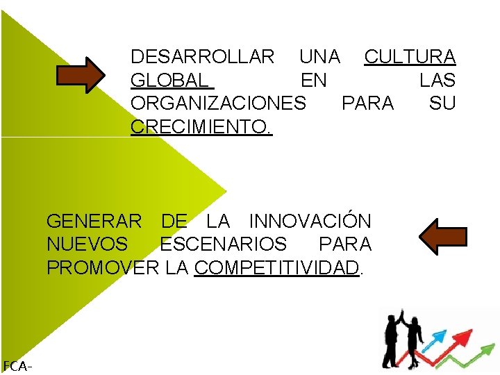 DESARROLLAR UNA CULTURA GLOBAL EN LAS ORGANIZACIONES PARA SU CRECIMIENTO. GENERAR DE LA INNOVACIÓN