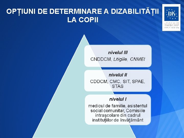 OPȚIUNI DE DETERMINARE A DIZABILITĂȚII LA COPII 