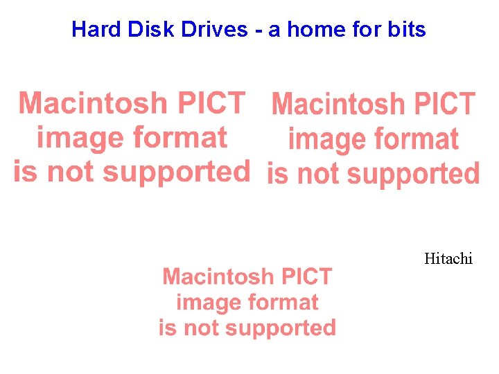 Hard Disk Drives - a home for bits Hitachi 