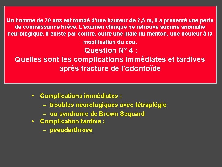 Un homme de 70 ans est tombé d'une hauteur de 2, 5 m, Il