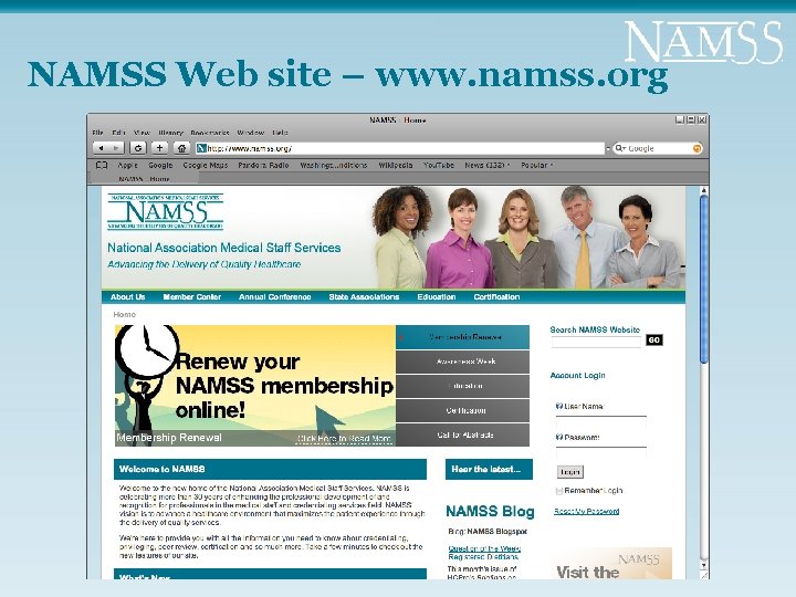NAMSS Web site – www. namss. org 