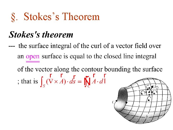 §. Stokes’s Theorem 