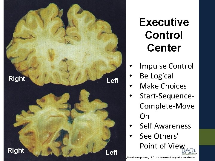 Executive Control Center Right Left Impulse Control Be Logical Make Choices Start-Sequence. Complete-Move On