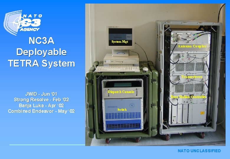 NC 3 A Deployable TETRA System Mgt Antenna Coupler Transceivers JWID - Jun ‘ NC 3 A Deployable TETRA System Mgt Antenna Coupler Transceivers JWID - Jun ‘