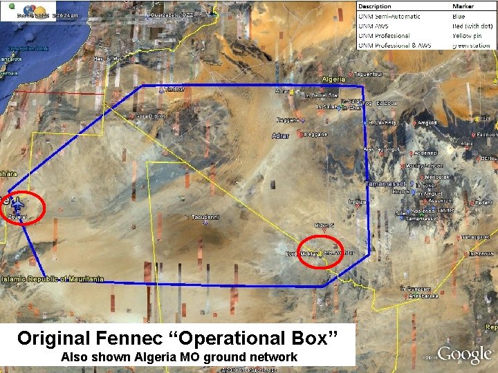 Original Fennec “Operational Box” Also shown Algeria MO ground network 