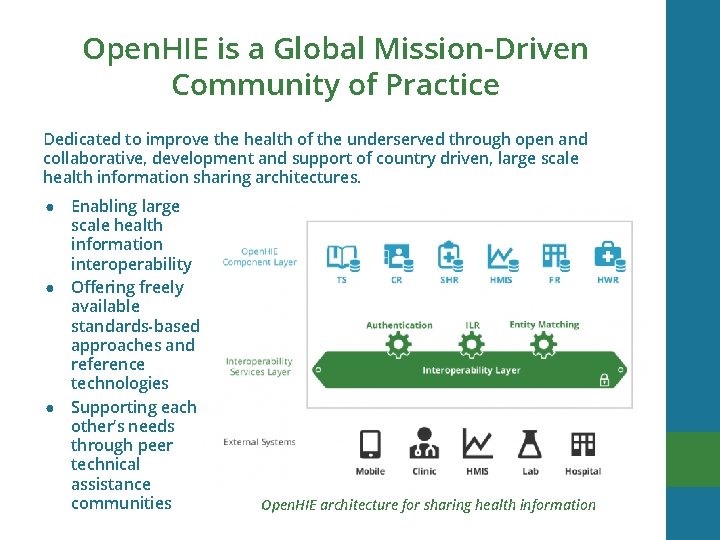 Open. HIE is a Global Mission-Driven Community of Practice Dedicated to improve the health