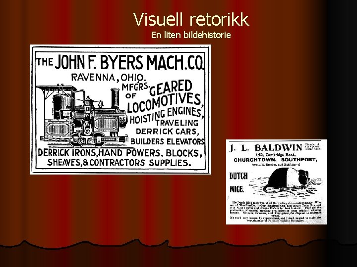 Visuell retorikk En liten bildehistorie 