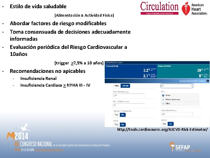 - Estilo de vida saludable [Alimentación & Actividad Física] - Abordar factores de riesgo