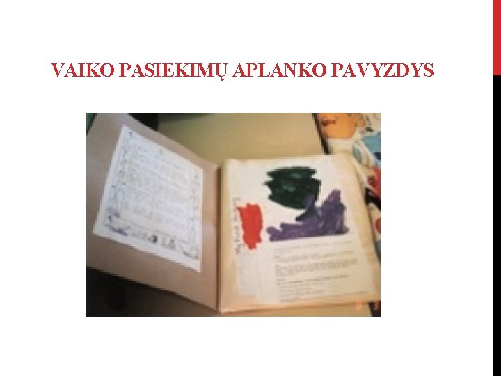 VAIKO PASIEKIMŲ APLANKO PAVYZDYS 