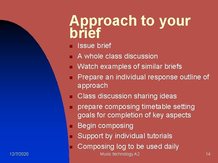 Approach to your brief n n n n n 12/7/2020 Issue brief A whole