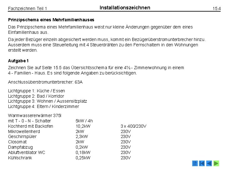 Installationszeichnen Fachzeichnen Teil 1 Prinzipschema eines Mehrfamilienhauses Das Prinzipschema eines Mehrfamilienhaus weist nur kleine