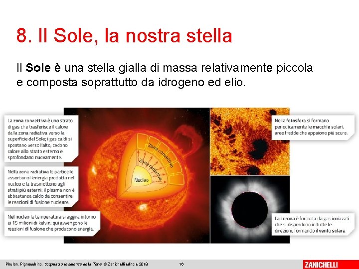 8. Il Sole, la nostra stella Il Sole è una stella gialla di massa