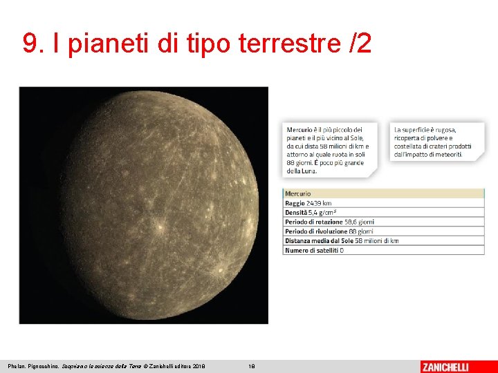 9. I pianeti di tipo terrestre /2 Phelan, Pignocchino, Scopriamo le scienze della Terra