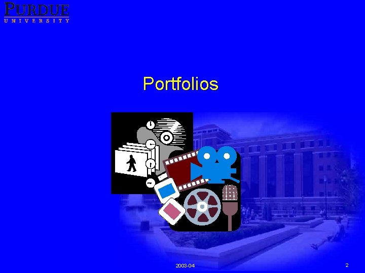 Portfolios 2003 -04 2 