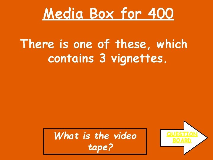 Media Box for 400 There is one of these, which contains 3 vignettes. What