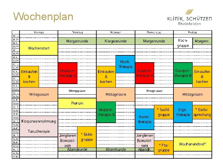 Wochenplan 