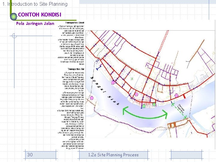 1. Introduction to Site Planning CONTOH KONDISI Pola Jaringan Jalan 30 1. 2 a