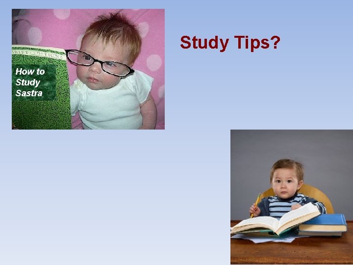 Study Tips? How to Study Sastra 