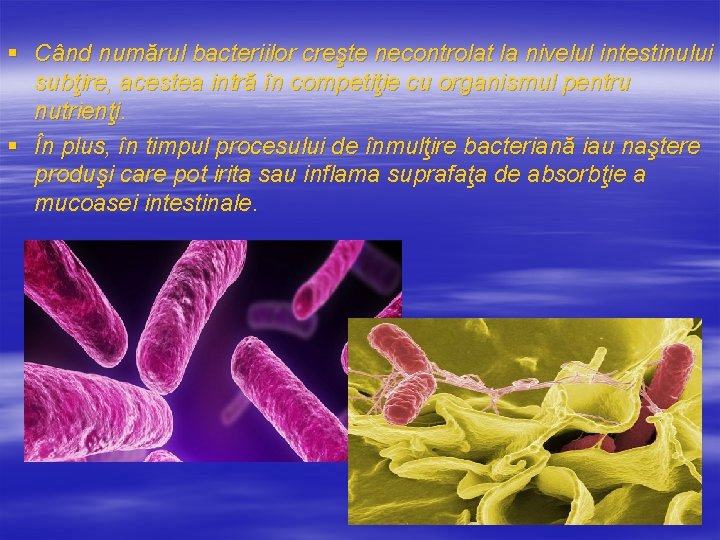 bacteriile intestinale cauzează pierderea în greutate)