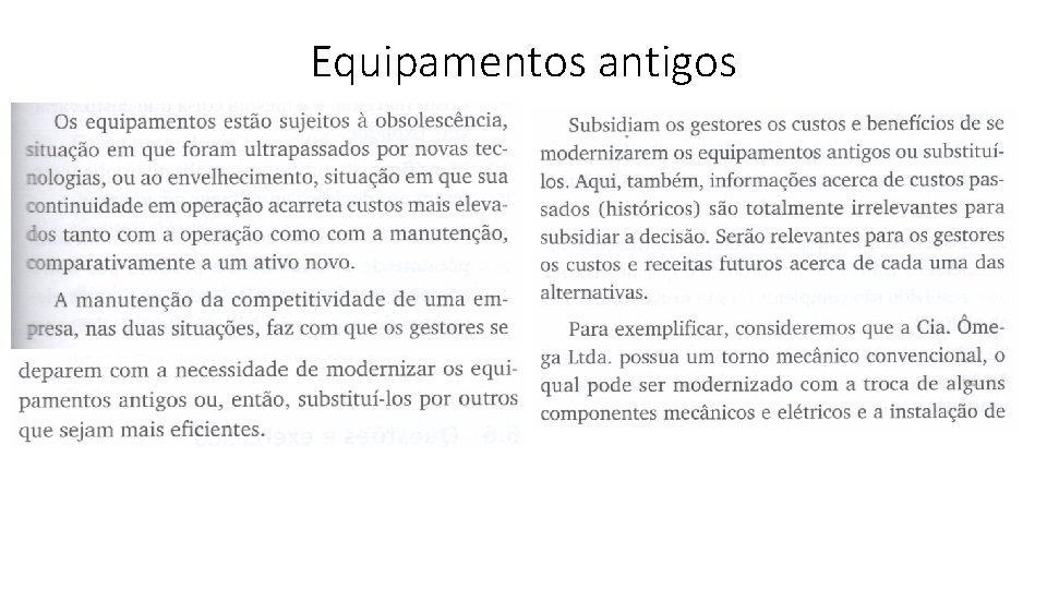 Equipamentos antigos 