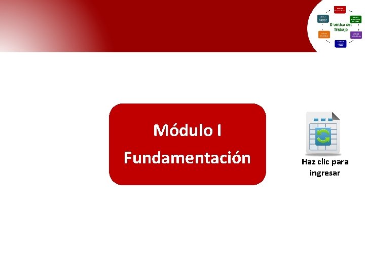 Módulo I Fundamentación Haz clic para ingresar Módulo I Fundamentación Haz clic para ingresar