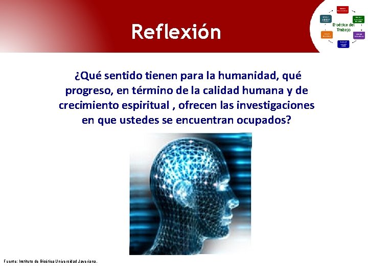 Reflexión ¿Qué sentido tienen para la humanidad, qué progreso, en término de la calidad Reflexión ¿Qué sentido tienen para la humanidad, qué progreso, en término de la calidad