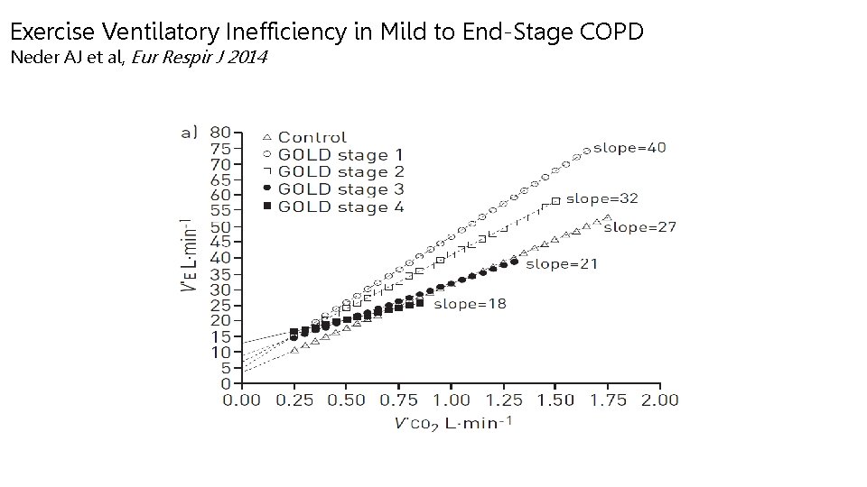 Exercise Ventilatory Inefficiency in Mild to End-Stage COPD Neder AJ et al, Eur Respir