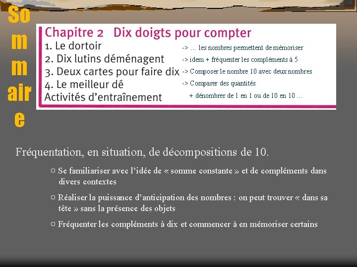 So m m air e -> … les nombres permettent de mémoriser -> idem