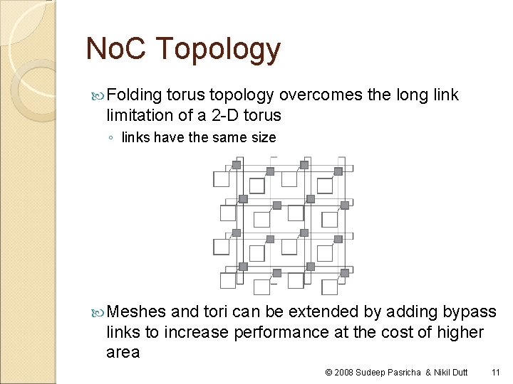 No. C Topology Folding torus topology overcomes the long link limitation of a 2 No. C Topology Folding torus topology overcomes the long link limitation of a 2
