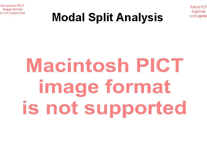 Modal Split Analysis 