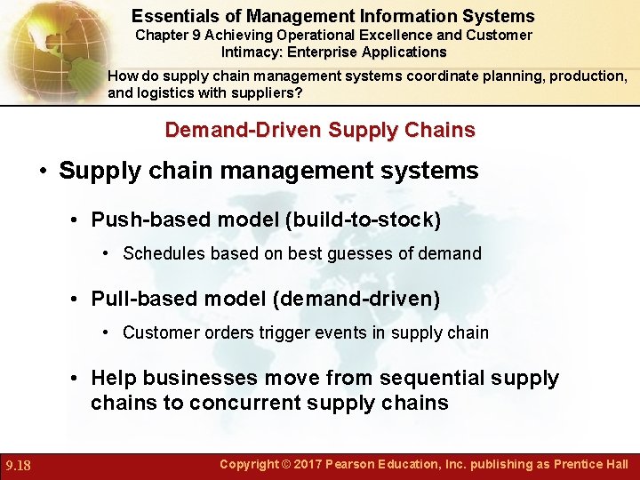 Essentials of Management Information Systems Chapter 9 Achieving Operational Excellence and Customer Intimacy: Enterprise