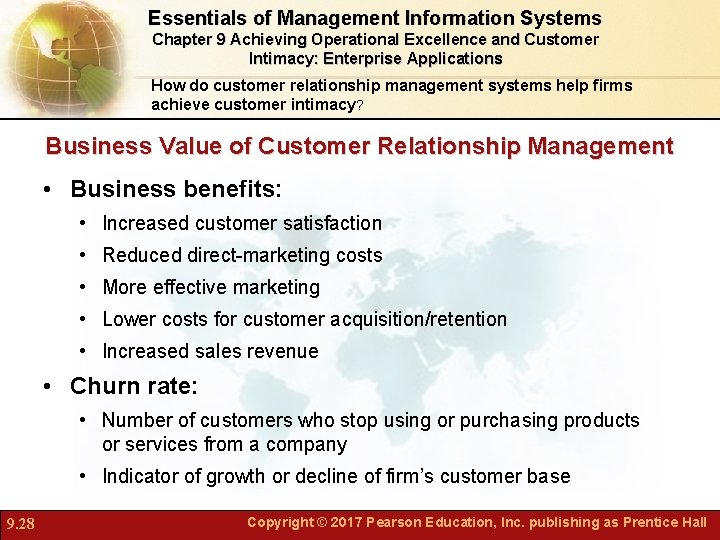 Essentials of Management Information Systems Chapter 9 Achieving Operational Excellence and Customer Intimacy: Enterprise