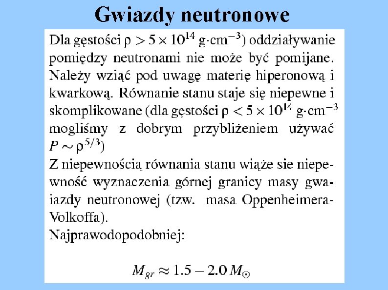 Gwiazdy neutronowe 