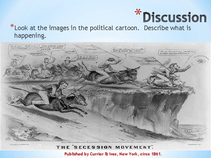 * *Look at the images in the political cartoon. Describe what is happening. Published