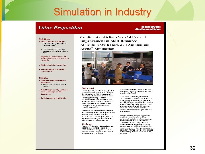 Simulation in Industry 32 