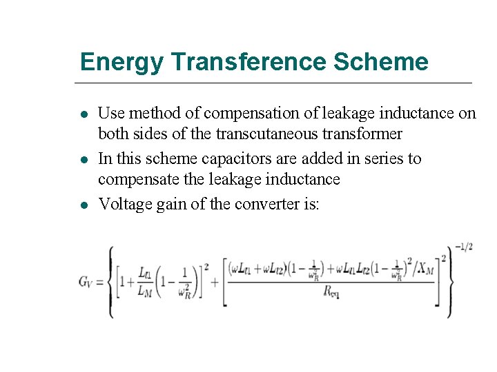 Energy Transference Scheme Use method of compensation of leakage inductance on both sides of