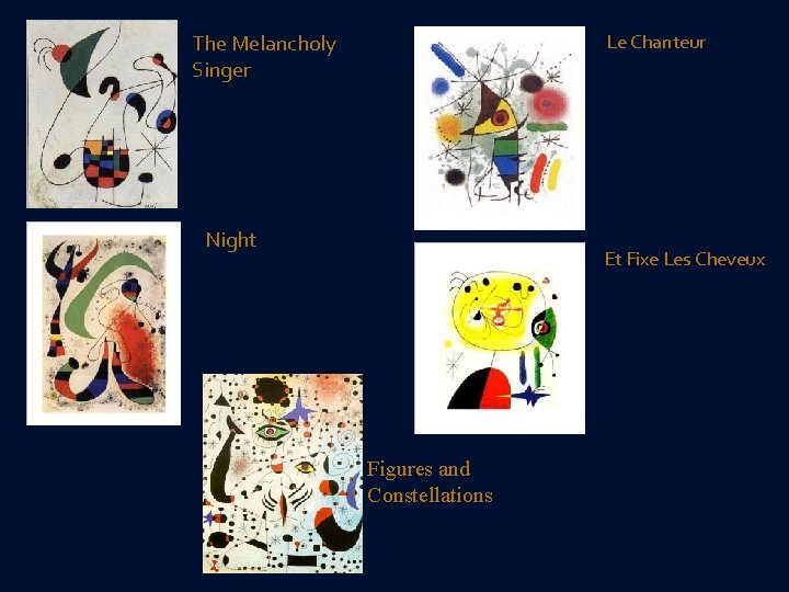 The Melancholy Singer Le Chanteur Night Et Fixe Les Cheveux Figures and Constellations 