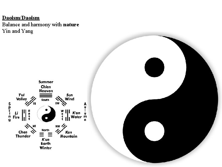 Daoism/Daoism Balance and harmony with nature Yin and Yang 