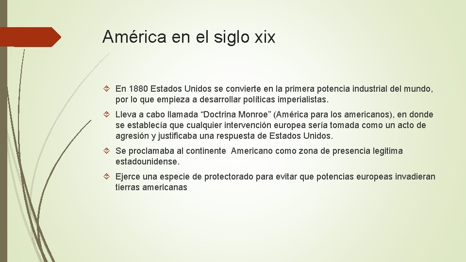 América en el siglo xix En 1880 Estados Unidos se convierte en la primera América en el siglo xix En 1880 Estados Unidos se convierte en la primera