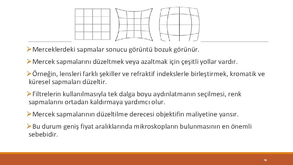 ØMerceklerdeki sapmalar sonucu görüntü bozuk görünür. ØMercek sapmalarını düzeltmek veya azaltmak için çeşitli yollar ØMerceklerdeki sapmalar sonucu görüntü bozuk görünür. ØMercek sapmalarını düzeltmek veya azaltmak için çeşitli yollar