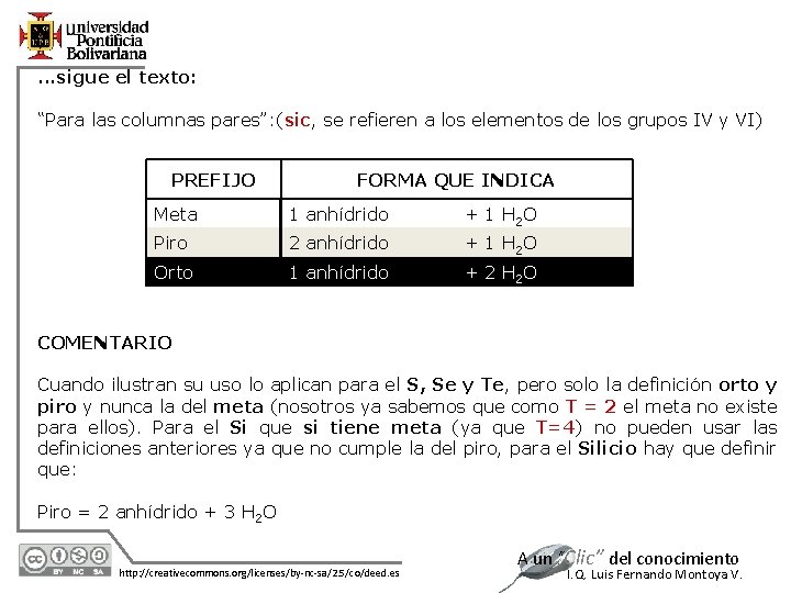 . . . sigue el texto: “Para las columnas pares”: (sic, se refieren a